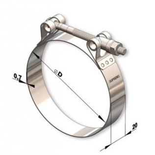 Abrazadera Regulable Tucho, Acero al Carbono – TOB4450